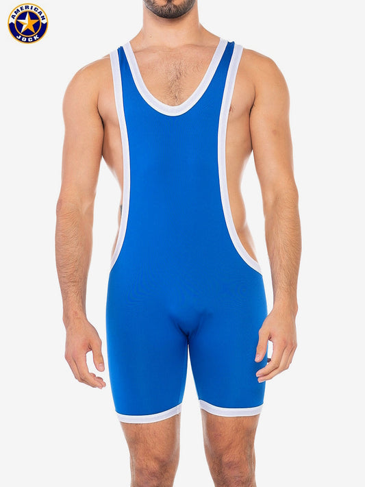 AMERICAN JOCK 8406 Herren Sport-Freestyle-Singlet - Königsblau
