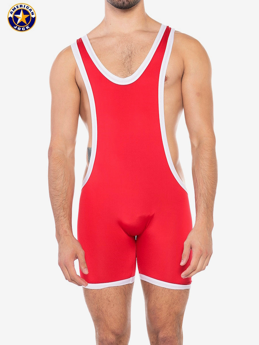 Débardeur de sport freestyle pour homme AMERICAN JOCK 8406 - Rouge ruban