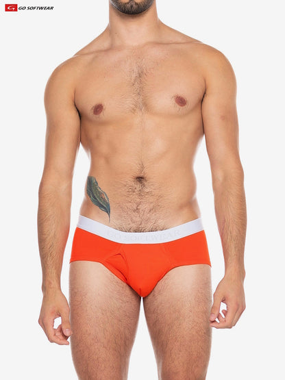 Go Softwear 2721 Men's Boost Padded Pouch Brief - Mandarin