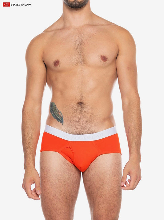 Go Softwear 2721 Men's Boost Padded Pouch Brief - Mandarin