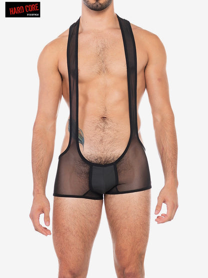 Hard Core 5533 Men's X Deep Scoop Mini Mesh Singlet - Midnight