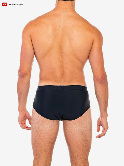 Go Softwear 4579 Men's Folsom Swim Brief - Black/Royal