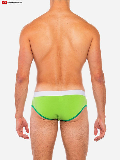 Go Softwear 2011 Men's Cal. Classic Lo Rise Brief - Kiwi/Mint Green