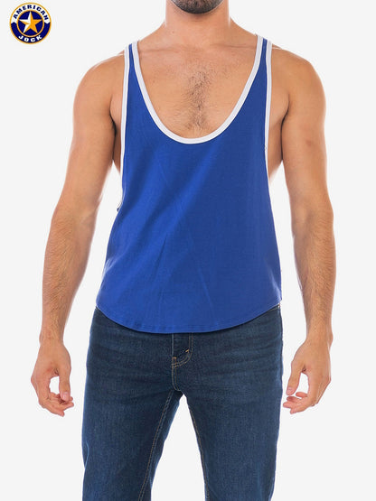 AMERICAN JOCK 8407 Herren Sport-Stringer-Tanktop - Royalblau