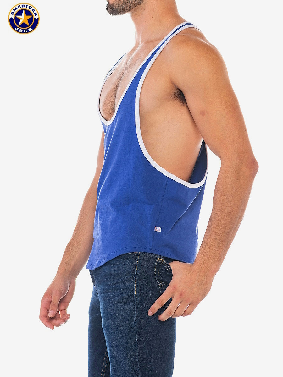 AMERICAN JOCK 8407 Herren Sport-Stringer-Tanktop - Royalblau