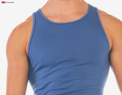 Go Softwear 4915 Herren-Ripp-Tanktop für den Urlaub – Bluebell