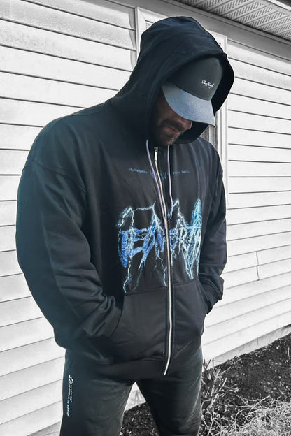 Jed North Men's Limited Edition Zip-Up Hoodie - Lightning Black