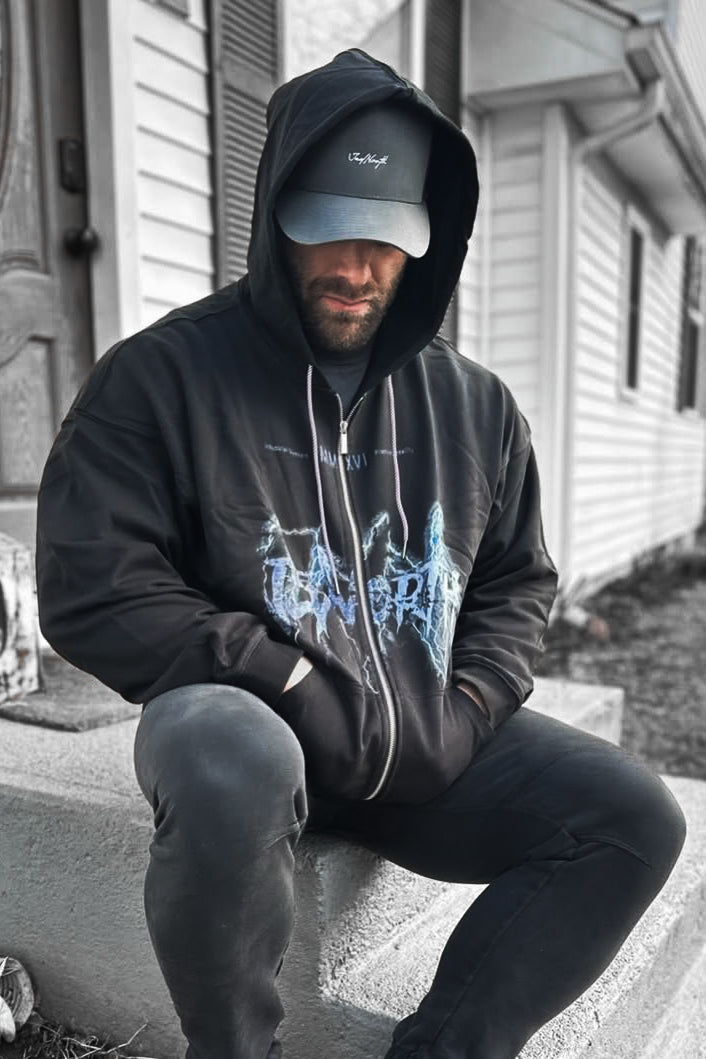 Jed North Men's Limited Edition Zip-Up Hoodie - Lightning Black