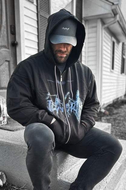 Jed North Men's Limited Edition Zip-Up Hoodie - Lightning Black