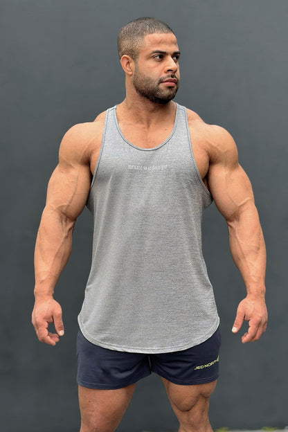 Jed North Men's Performance Max Bodybuilding Stringer  - Heather Gray