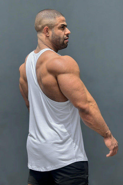 Jed North Men's Classic Bodybuilding Racerback Stringer -  Off White