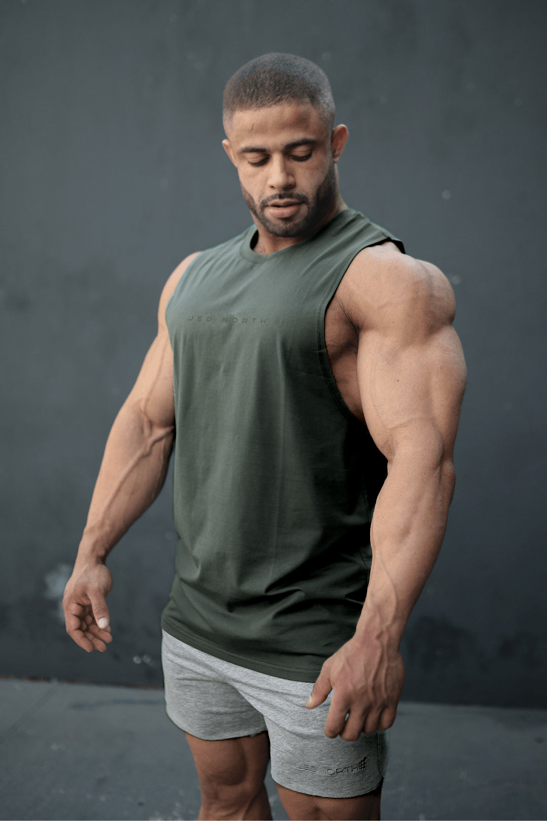 Jed North Men's Apollo Men's Sleeveless Training Tee - Moss Green