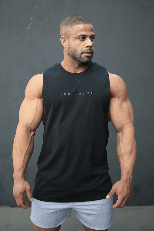 Jed North Men's Apollo Men's Sleeveless Training Tee - Obsidian Black