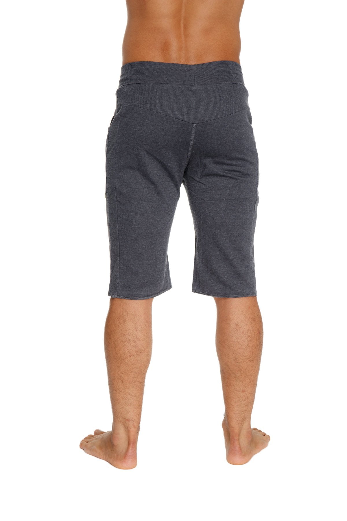 Eco-track short charcoal dark gray soft textured shorts with relaxed fit and subtle side pockets for casual wear