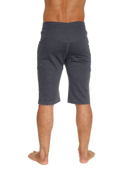 Eco-track short charcoal dark gray soft textured shorts with relaxed fit and subtle side pockets for casual wear