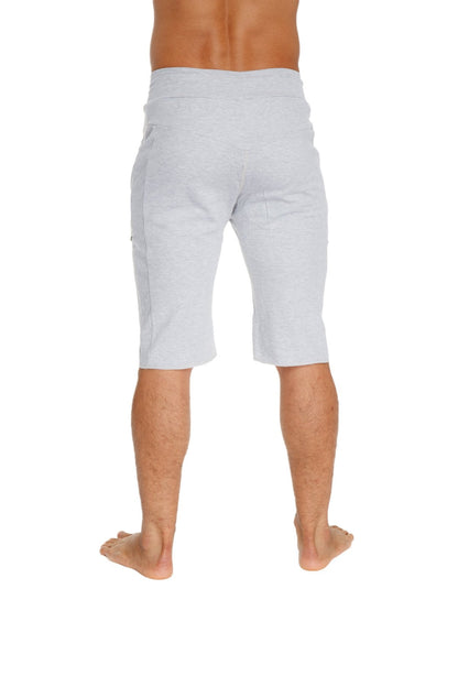 Eco-track short heather grey light gray soft cotton shorts with relaxed fit and subtle side pockets