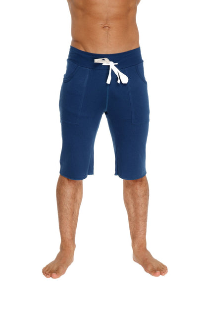 Eco-track short royal blue navy blue athletic shorts with white drawstring and side pockets for activewear