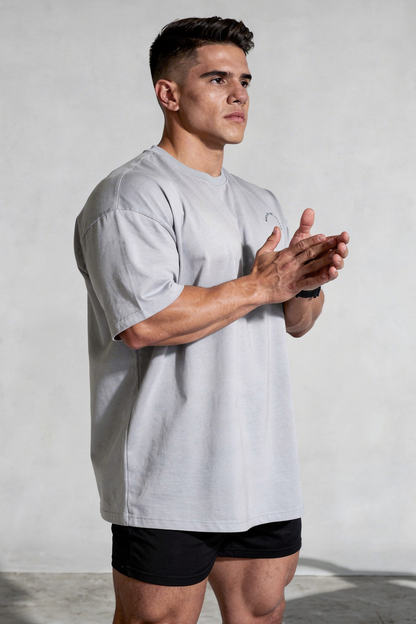 Jed North Men's Energy Oversized T-Shirt - Gray Menace to Ordinary
