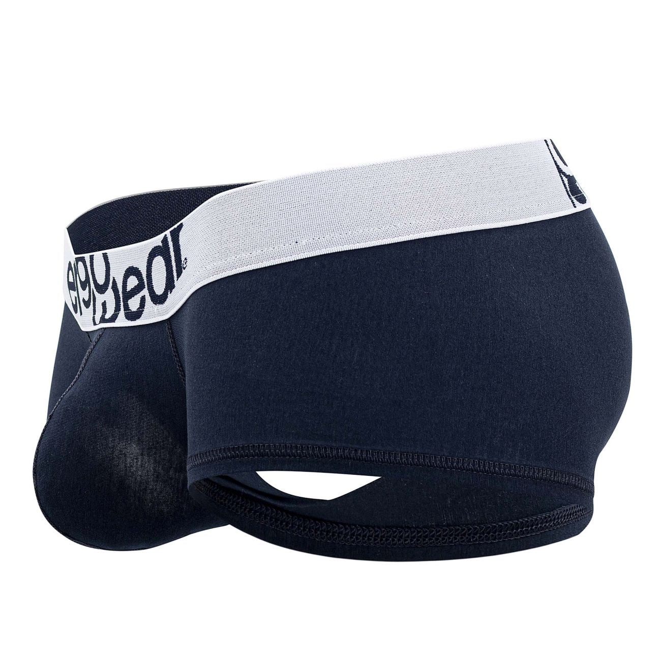 Navy blue ergo wear ew1472 max cotton men’s briefs with white waistband and eeyewear logo in black text