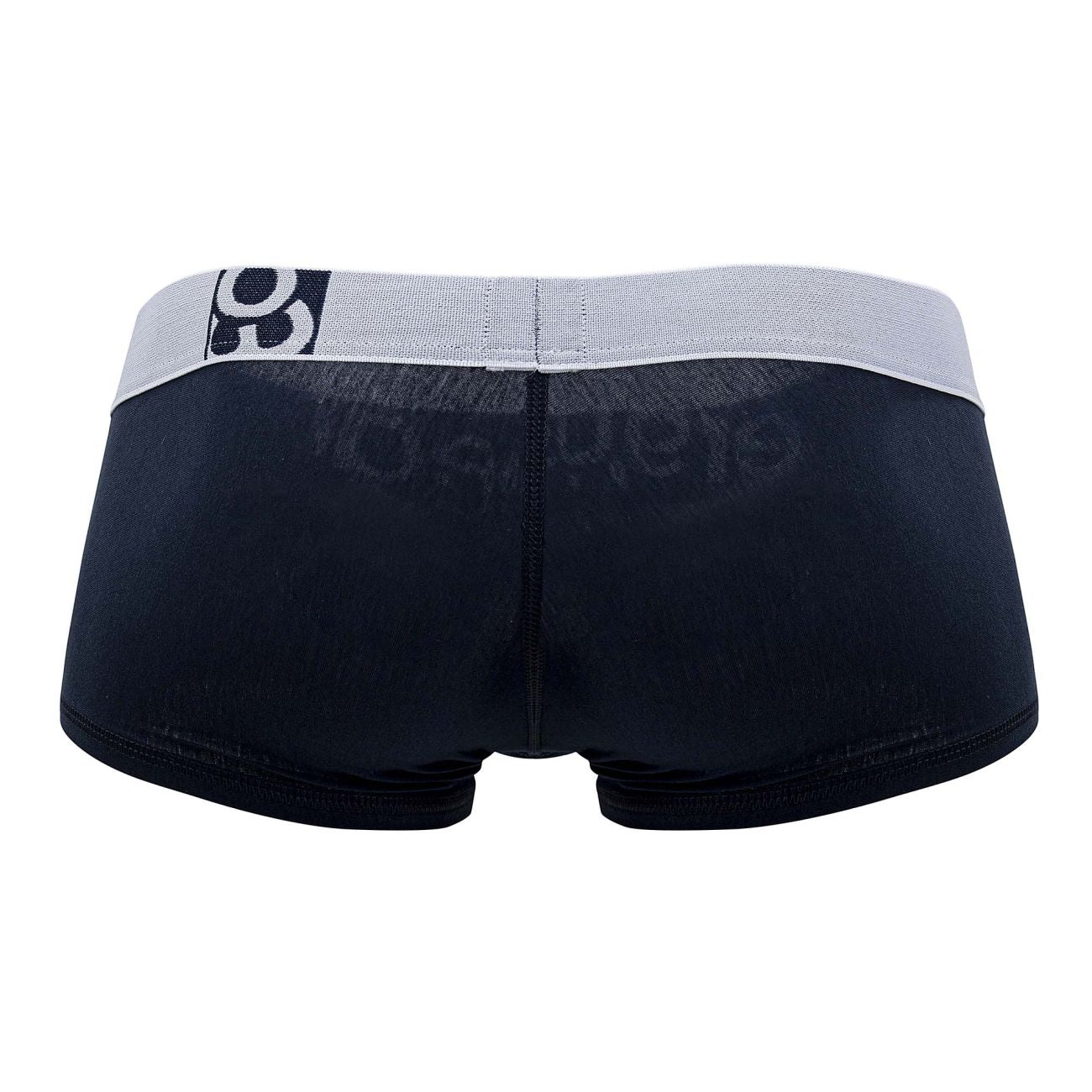 ErgoWear ew1472 max cotton trunks navy blue men’s briefs with gray elastic waistband and black logo on left side