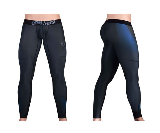Ergowear EW1606 MAX SE athletic pants in dark gray with black and blue gradient compression and a snug fit