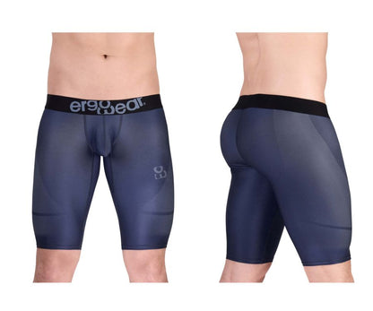 Ergowear ew1607 max se dark blue ergonomic compression athletic shorts with black waistband and gray logo detailing