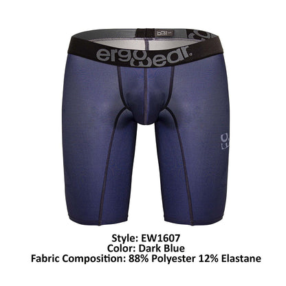 Dark blue ergowear ew1607 max se ergonomic compression shorts with black waistband for athletic use