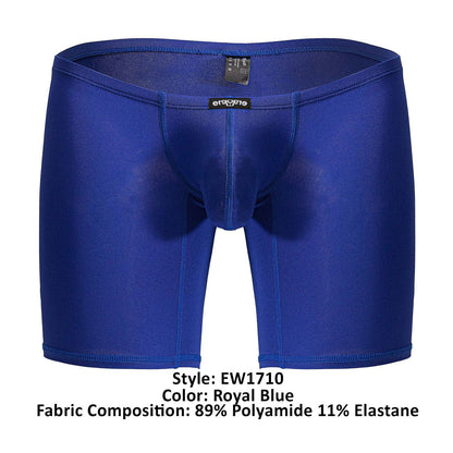 ErgoWear EW1710 X4D royal blue men’s boxer briefs made from 89 polyamide 11 elastane with snug fit and seam detailing