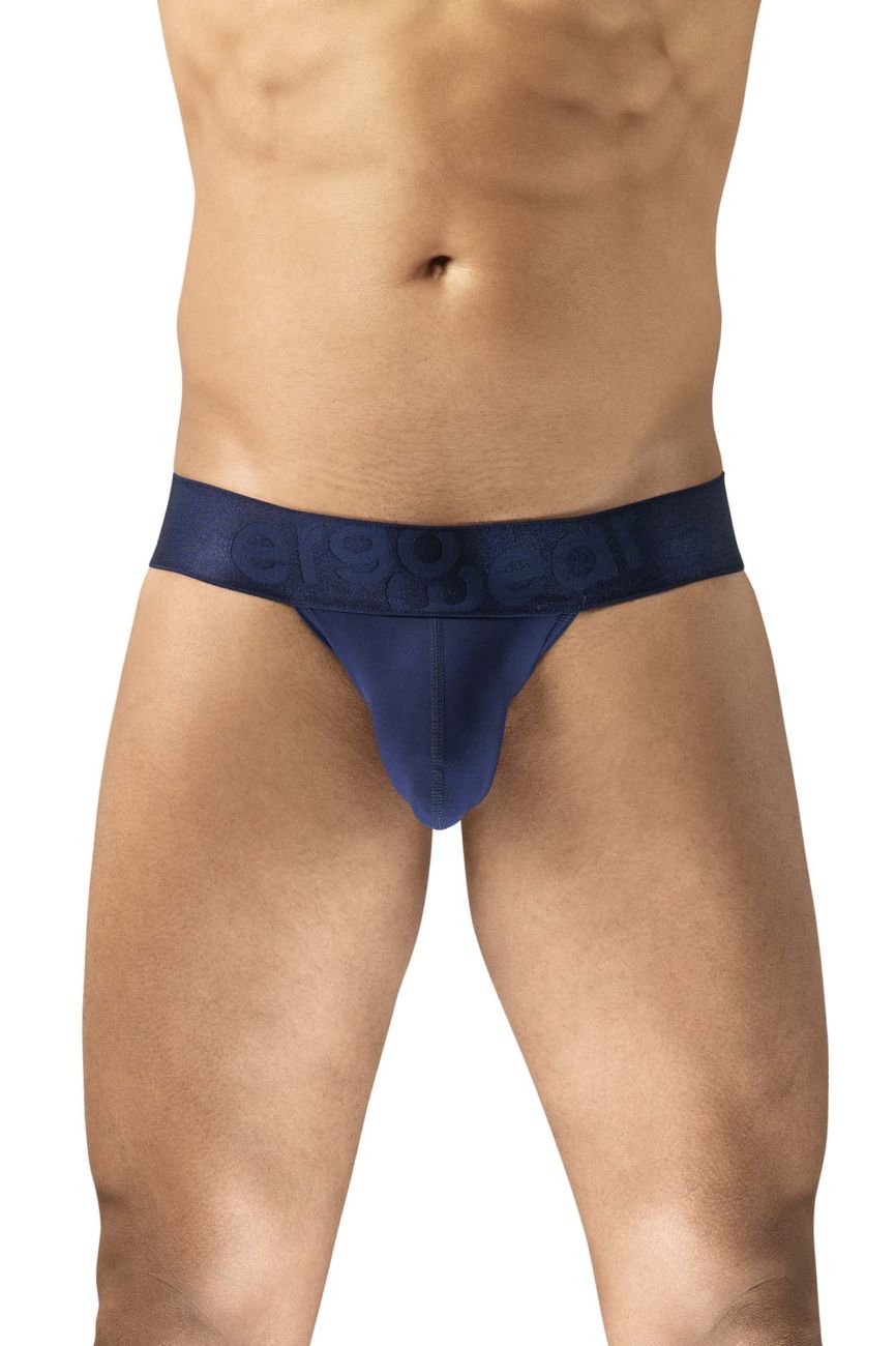 Navy blue ergowear ew1738 max bold g-string briefs with a textured waistband designed for athletic comfort