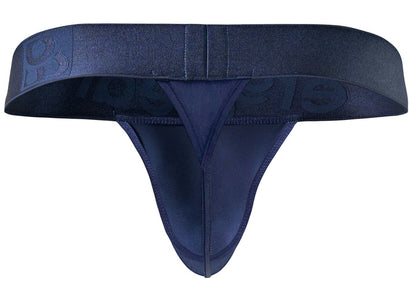 Navy blue ergoWear ew1738 max bold g-string thong made of smooth stretchy fabric with subtle logo on waistband