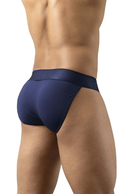 Navy blue ergoWear EW1739 MAX BOLD bikini briefs with smooth form fitting fabric and a slightly wider waistband