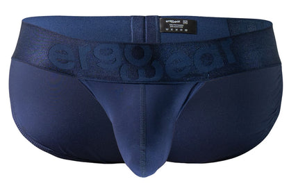 Navy blue ergonomic briefs with subtle embossed brand logo on waistband from ErgoWear EW1739 MAX BOLD bikini collection