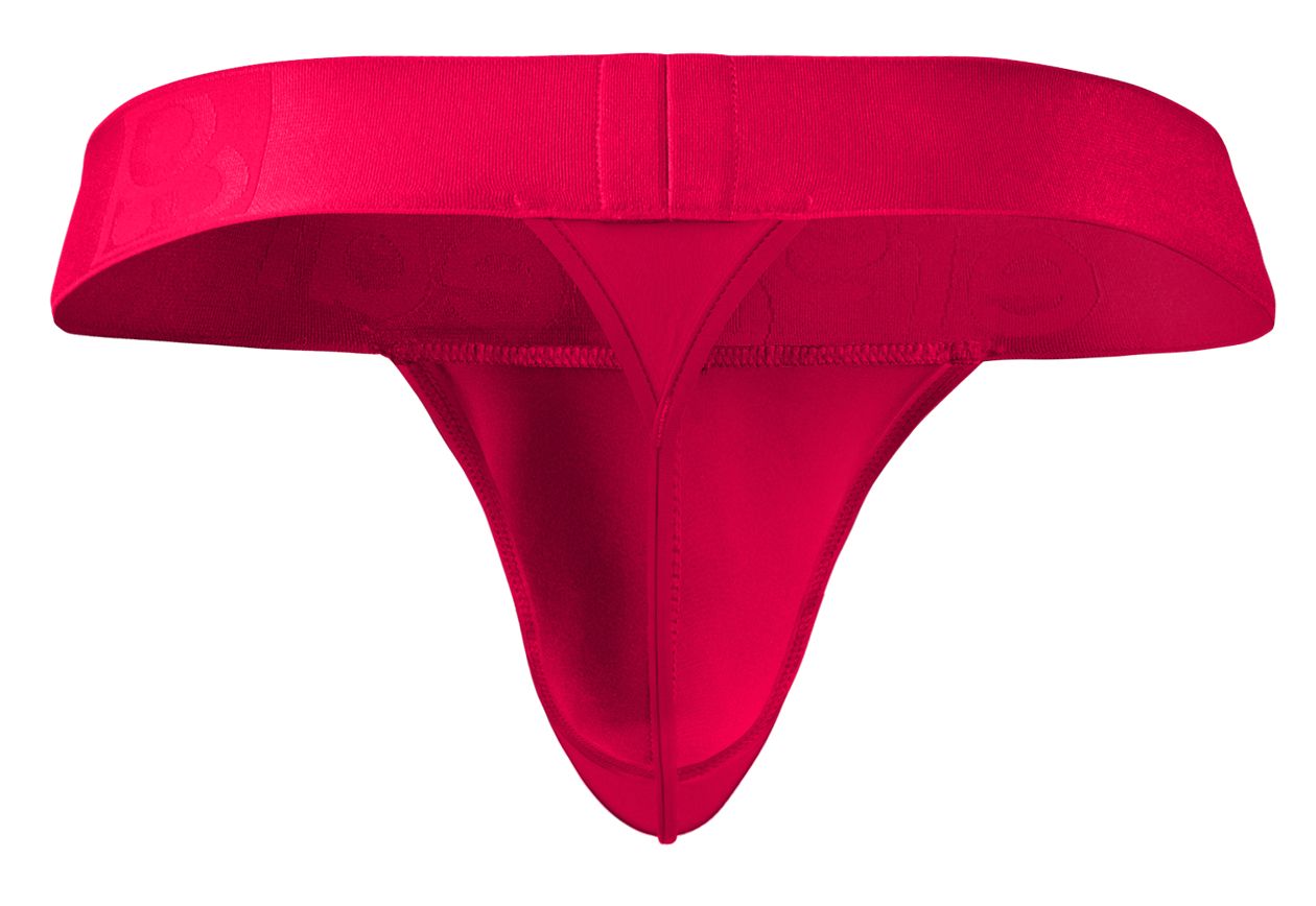 Bright red ErgoWear EW1742 MAX BOLD G-string seamless fabric thong with wide waistband and smooth form-fitting design