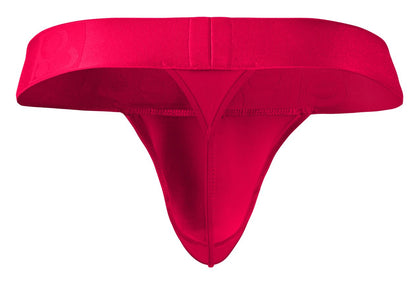 Bright red ErgoWear EW1742 MAX BOLD G-string seamless fabric thong with wide waistband and smooth form-fitting design