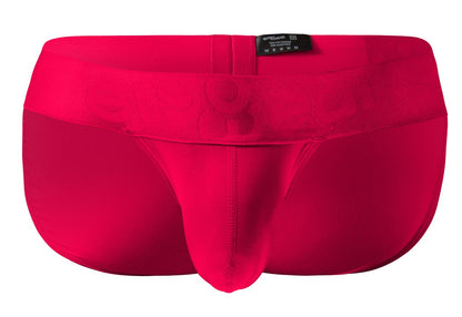 Bright red seamless men’s briefs with central pouch and elastic waistband ergoWear ew1743 max bold bikini