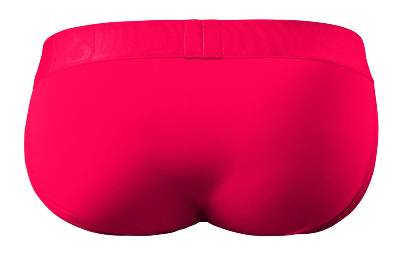 Bright pink ergoWear ew1743 max bold bikini briefs with smooth elastic waistband and subtle back logo shown from back side