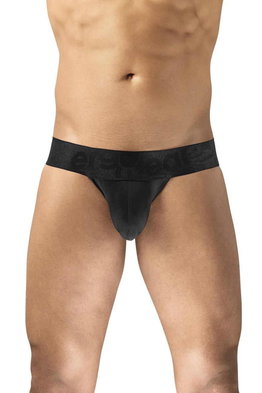 Ergowear ew1747 max bold bikini jockstrap for men in black with smooth fit and elastic waistband with subtle branding