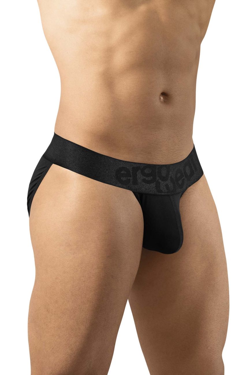 Black ergonomic briefs erogewear ew1747 max bold bikini with snug form-fitting design and subtle logo waistband
