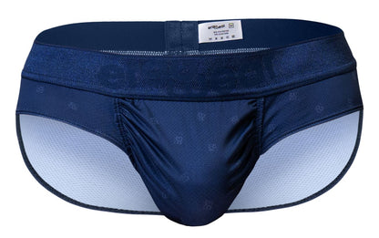ErgoWear EW1751 feel SE navy blue men’s briefs with subtle pattern and breathable mesh lining for comfort