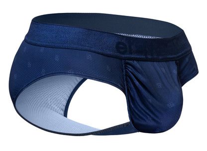 Navy blue ergowear ew1751 feel se athletic briefs with mesh interior and subtle logo pattern on fabric