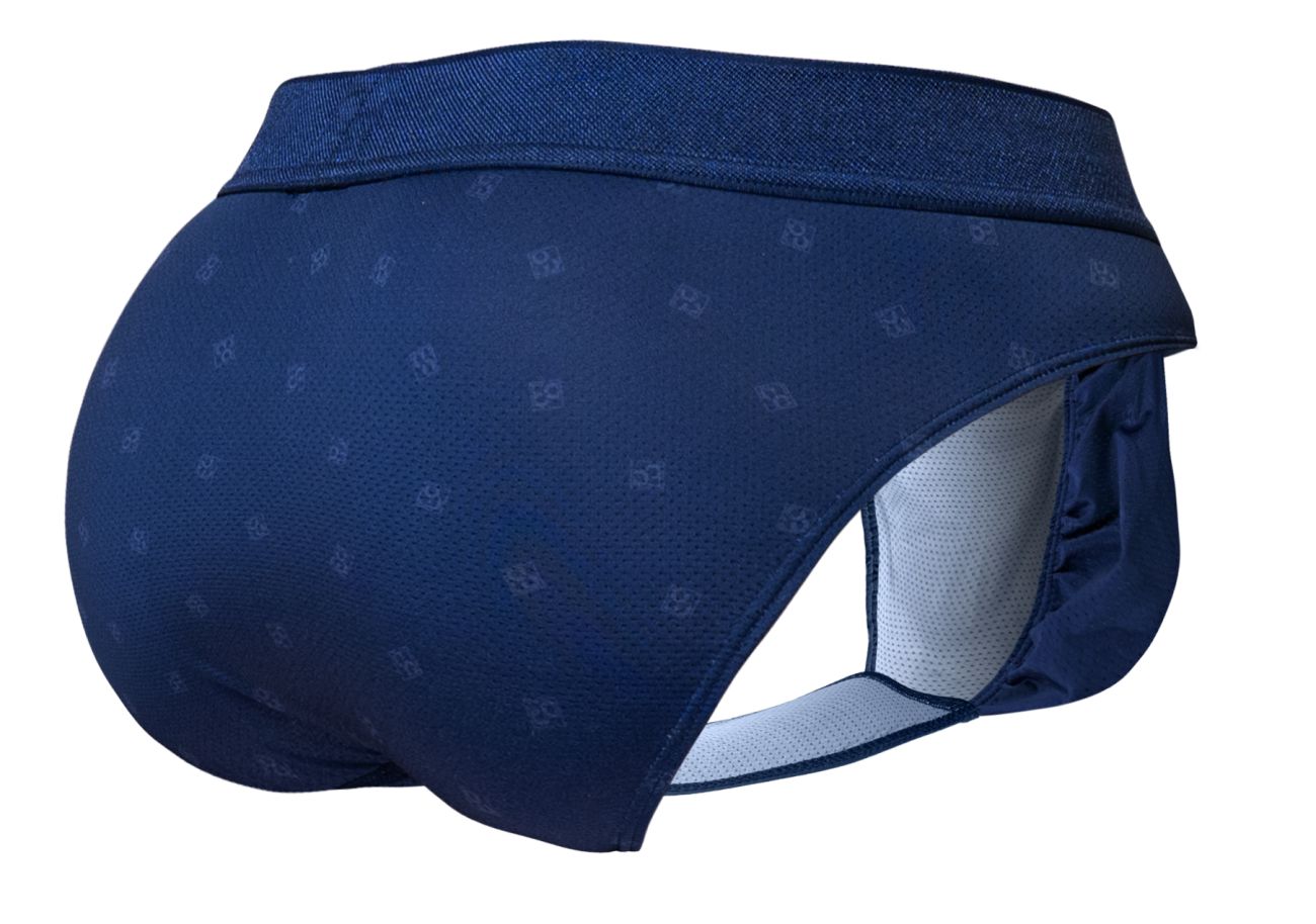 Navy blue ergowear ew1751 feel se briefs with subtle pattern and white mesh lining for breathable comfort