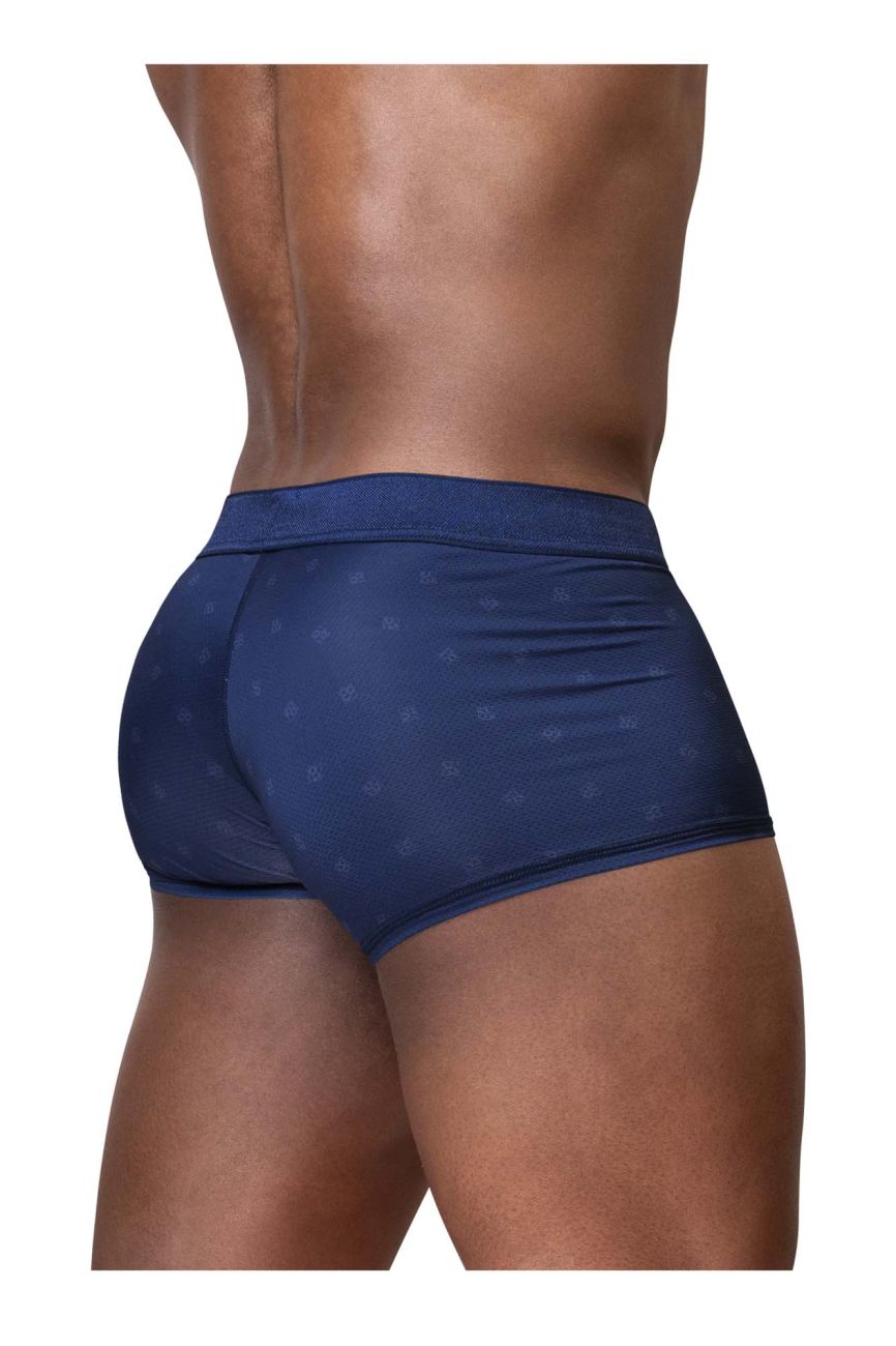 Navy blue patterned briefs with subtle textured design by ergowear ew1752 feel se trunks for comfortable wear