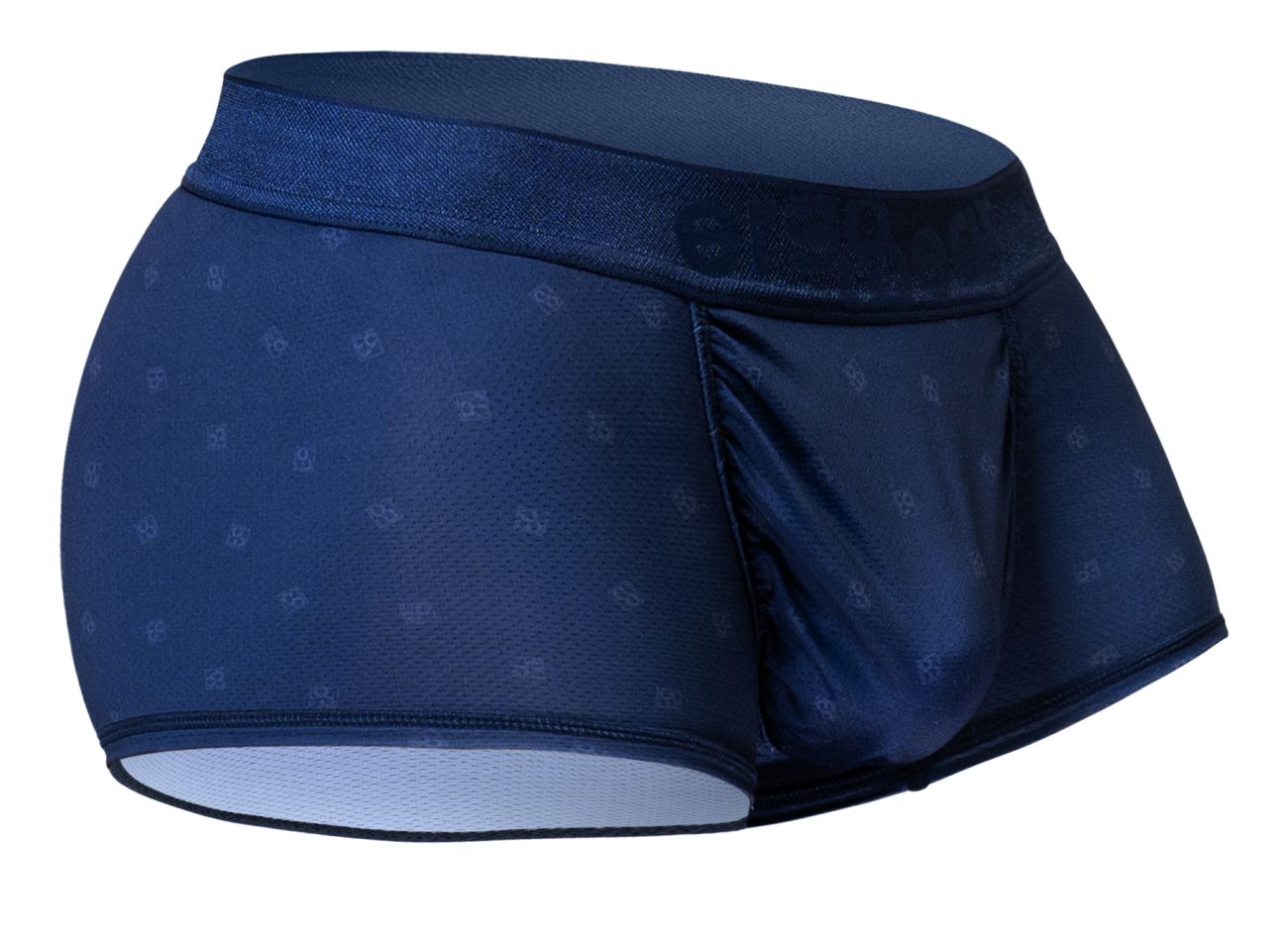 Dark blue ergoWear ew1752 feel se trunks men’s briefs with a subtle pattern and elastic waistband