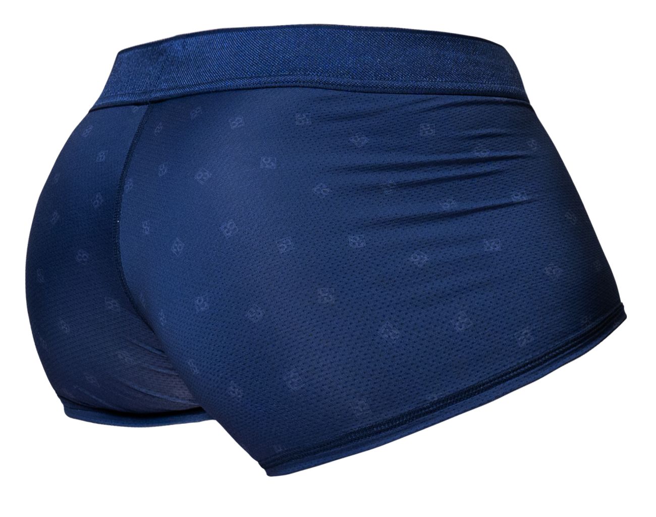 Dark blue ergo wear ew1752 feel se trunks with subtle repeating logo pattern for athletic use