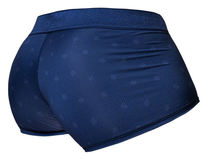 Dark blue ergo wear ew1752 feel se trunks with subtle repeating logo pattern for athletic use
