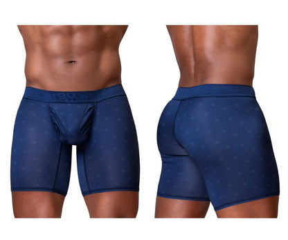 Ergowear ew1753 feel se navy blue boxer briefs with textured fabric and subtle patterned detailing