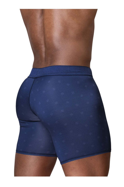 Navy blue ergotwear ew1753 feel se mesh boxer briefs with subtle pattern for comfortable everyday wear
