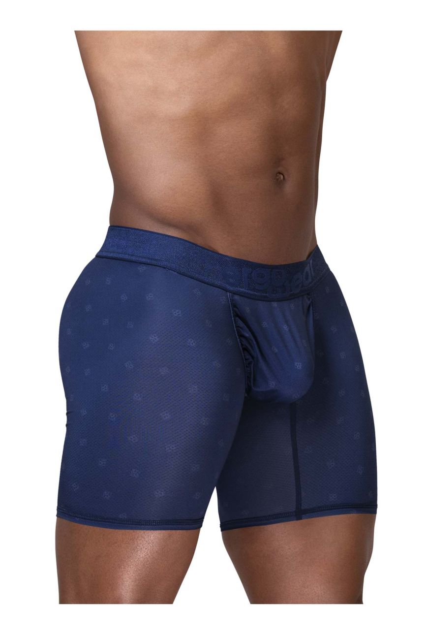 ErgoWear ew1753 feel se navy blue men’s boxer briefs with mesh texture and internal pouch for comfort