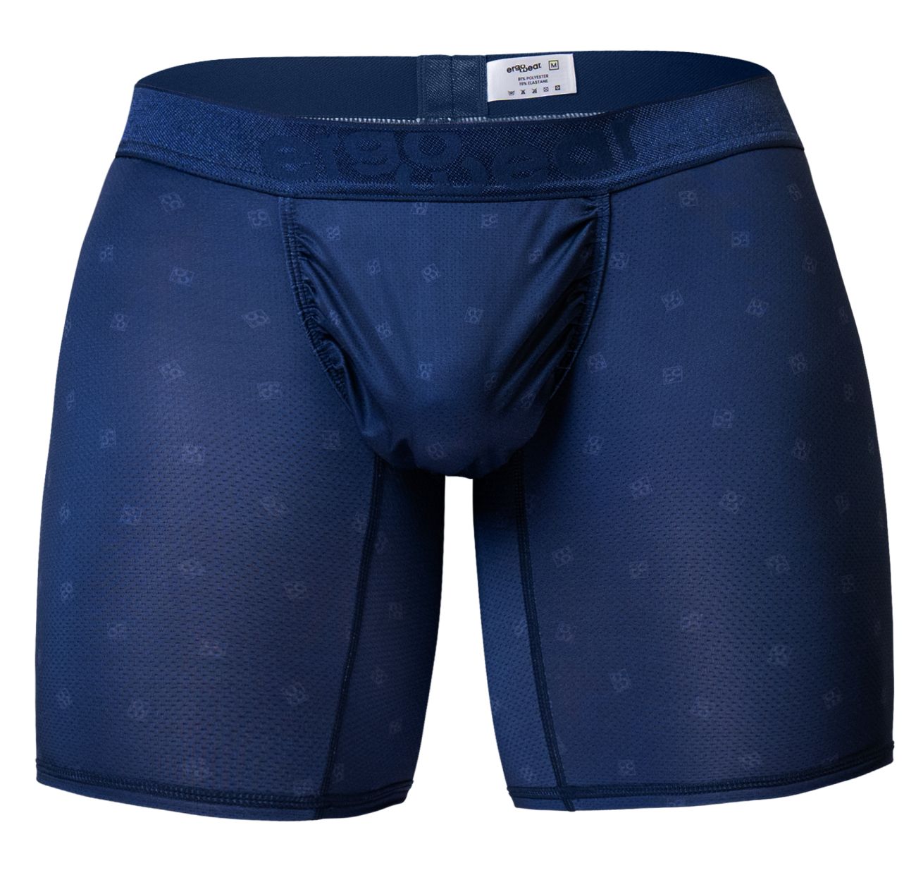 Navy blue ergewear ew1753 feel se men’s boxer briefs with subtle pattern and reinforced seams for comfortable wear