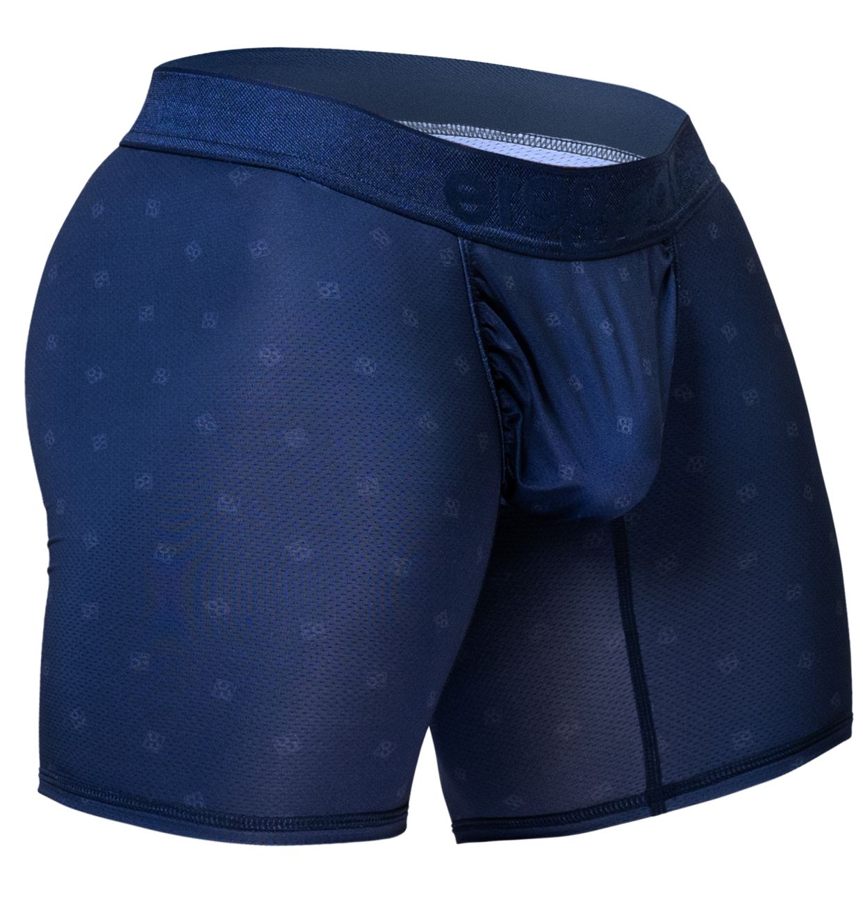 Dark blue ergo wear ew1753 feel se boxer briefs with subtle geometric pattern for comfortable everyday wear